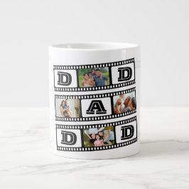 Vaters Kaffee-Tasse Personalisiert mit 4 Fotos! Jumbo-Tasse