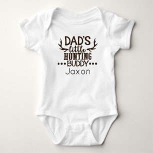 Vaters kleiner Jagdbuddy Personalisiert Baby Strampler