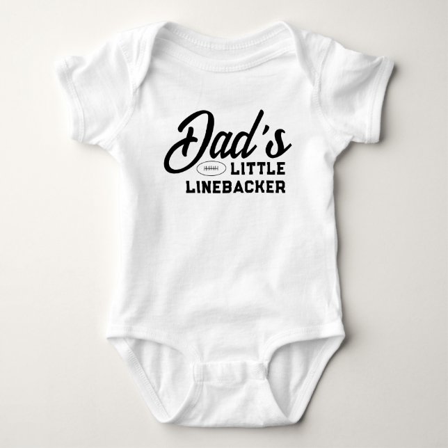 Vaters kleiner Linebacker American Football Boy Baby Strampler (Vorderseite)