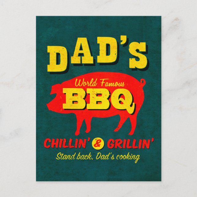 Vaters Kochkunst Postkarte (Vorderseite)