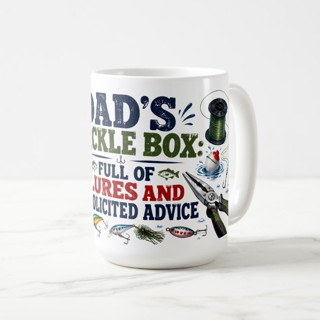 Vaters Köderbox Köder & Ratschläge Tasse (VorderseiteRechts)