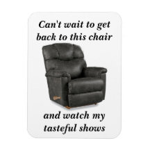 Vaters Kühlschrankmagnet seines Lieblingsstuhls