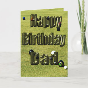 Vaters Lawn Bowls Birthday Card Karte
