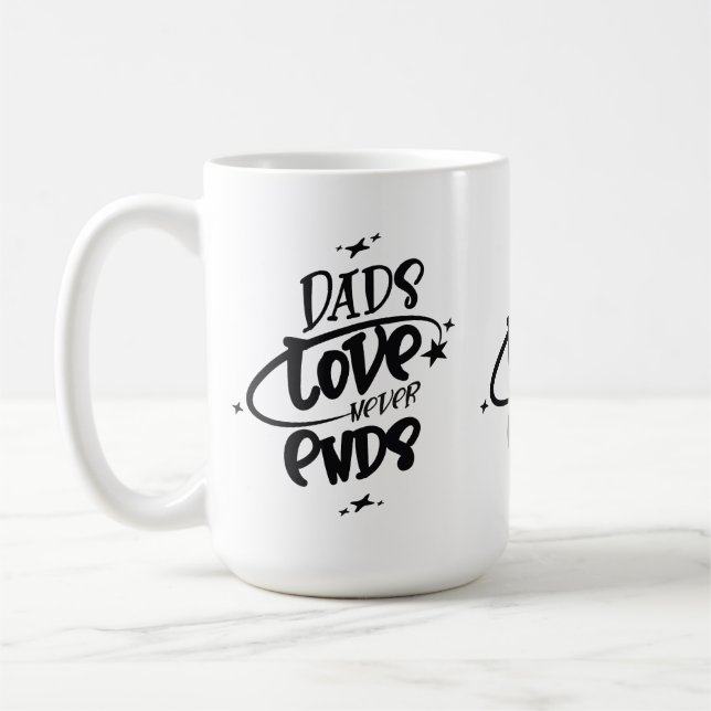 Vaters Liebe endet nie Kaffeetasse (Links)