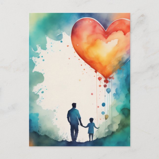 Vaters Liebe  Postkarte (Vorderseite)