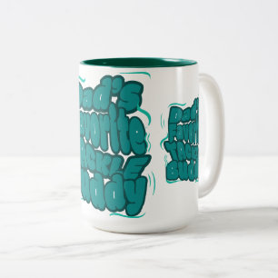 Vaters Lieblings-Angelausrüstung Lustiges Design Zweifarbige Tasse