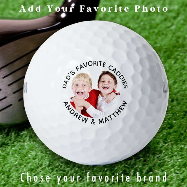 Vaters LIEBLINGSCADDIES Custom Cool Modern Foto Golfball (Von Creator hochgeladen)