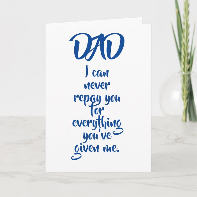 Vaters lustige Geburtstagskarte Karte (Vorderseite)