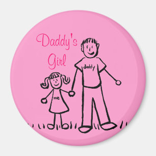 Vaters Mädchen Personalisierte Familienkunst-Magne Magnet