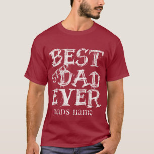 Vaters NAME CHALKBOARD BEST STEP VATER JE hinzufüg T-Shirt