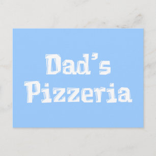 Vaters Pizzeria-Geschenke Postkarte