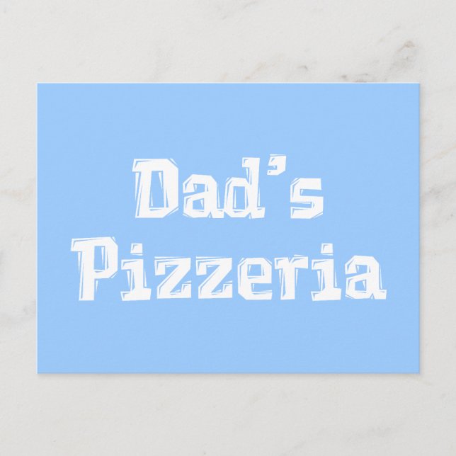 Vaters Pizzeria-Geschenke Postkarte (Vorderseite)