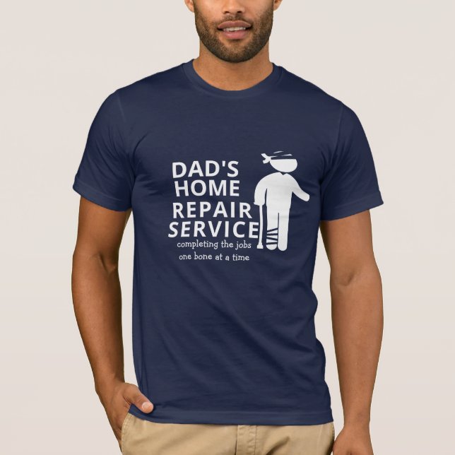 Vaters Reparaturservice Funny Graphic T - Shirt De (Vorderseite)