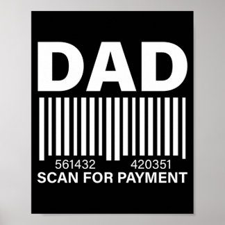 Vaters Scan-Zahlung Grafik Leistung Poster