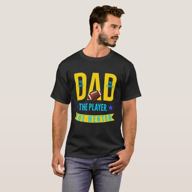 Vaters Spielplan: Trainer, Spieler, Champion - Ret T-Shirt (Vorne ganz)
