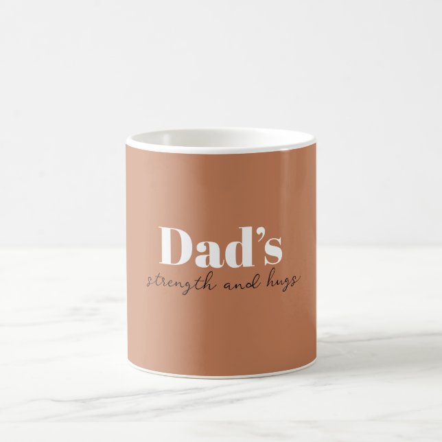 Vaters Stärke und Schläge - Vatertagsgeschenk | Kaffeetasse (Mittel)
