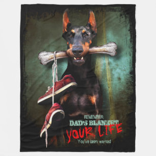 Vater's Stuff, Your Life: Dobermann & Bone - Funny Fleecedecke