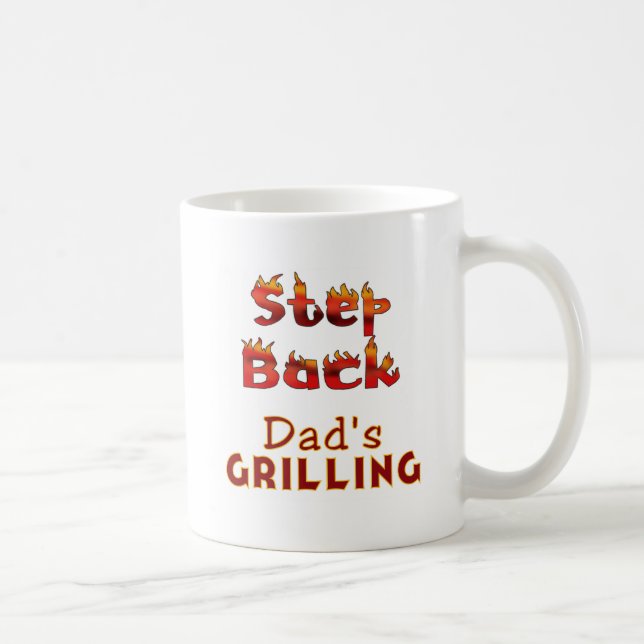 Vaters T - Shirt und Geschenke zum Grillen zurückt Kaffeetasse (Rechts)
