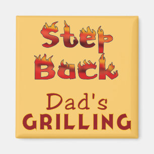 Vaters T - Shirt und Geschenke zum Grillen zurückt Magnet