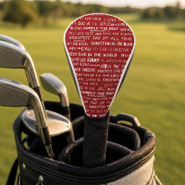 Vaters Tag Geschenk Schriftzug Typografie Muster R Golf Headcover