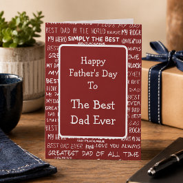Vaters Tag Geschenk Schriftzug Typografie Muster R Karte