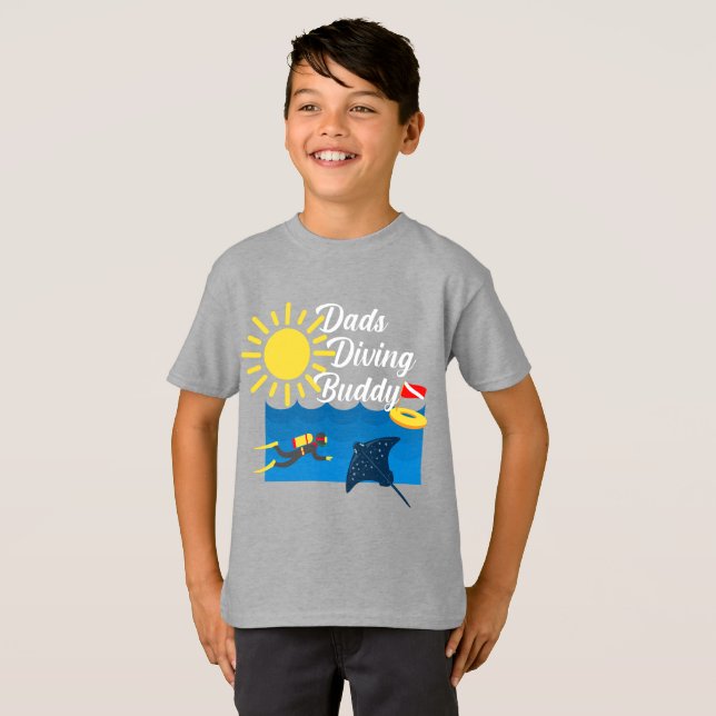 Vaters tauchen Buddy Design - Kids' Basic T - Shir T-Shirt (Vorne ganz)
