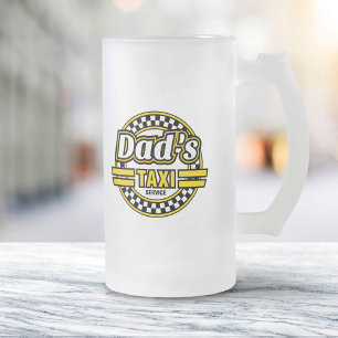 Vaters Taxi-Service Mattglas Bierglas