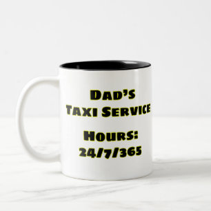 Vaters Taxi Zweifarbige Tasse