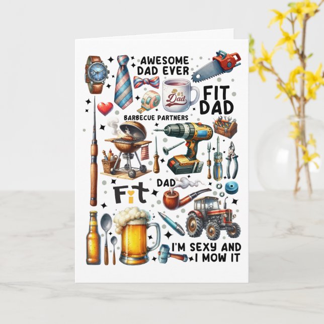 Vaters Toolbox des Lebens Karte (Gelbe Blume)