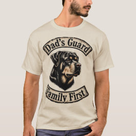 Vaters Wache, Familie First-Rottweiler T-Shirt