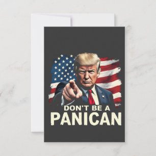 Vaters Zuhause Sei kein Panican Trump USA Dankeskarte