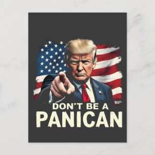 Vaters Zuhause Sei kein Panican Trump USA Feiertagspostkarte