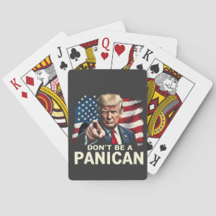 Vaters Zuhause Sei kein Panican Trump USA Spielkarten