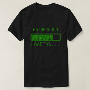 Vaterschaft Loading New Dad Glitzer T - Shirt