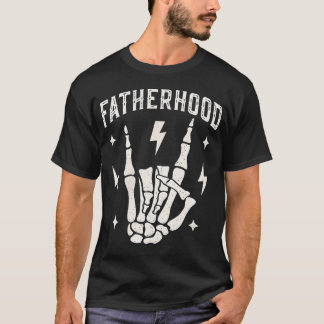 Vaterschaft Rock Skelett Lustiger Vater Leben Väte T-Shirt