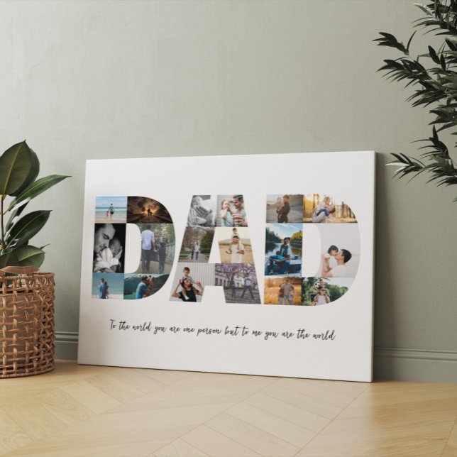 Vatertag 18 Fotos Collage Geschenk für Vater Leinwanddruck (Von Creator hochgeladen)