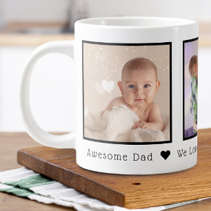 Vatertag 3 Foto Personalized Jumbo-Tasse