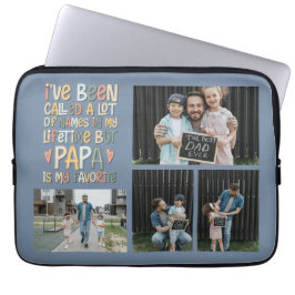 Vatertag 4 Foto-Collage Laptopschutzhülle