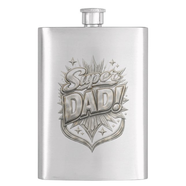 Vatertag 8 oz Edelstahl-Flasche Flachmann (Vorderseite)