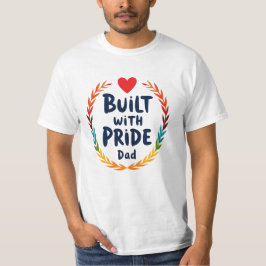 Vatertag Abzeichen Design "gebaut mit Stolz Vater" T-Shirt