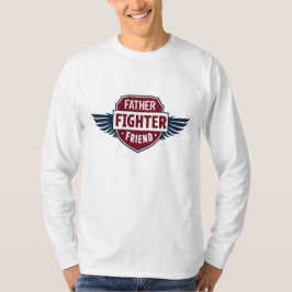 Vatertag Abzeichen Wing Fater Kämpfer Freund. T-Shirt