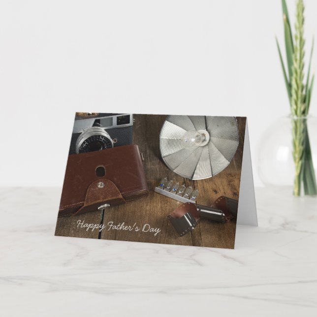 Vatertag - alte Fotoausrüstung Karte (Vorderseite)