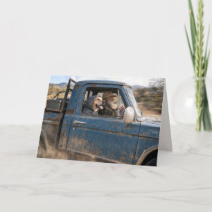 Vatertag Alter Blauer Lastwagen Karte