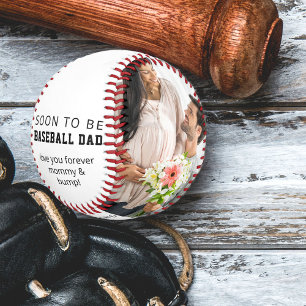 Vatertag bald Vater 2 Foto Personalisiert Baseball