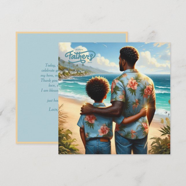 Vatertag Beach Bond Ethnischer Vater & Sohn (Vorne/Hinten)