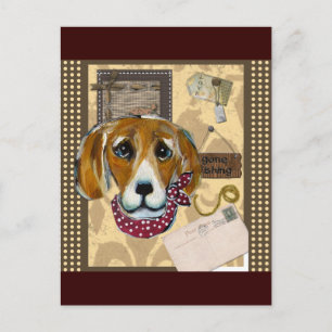 VATERTAG-BEAGLE POSTKARTE