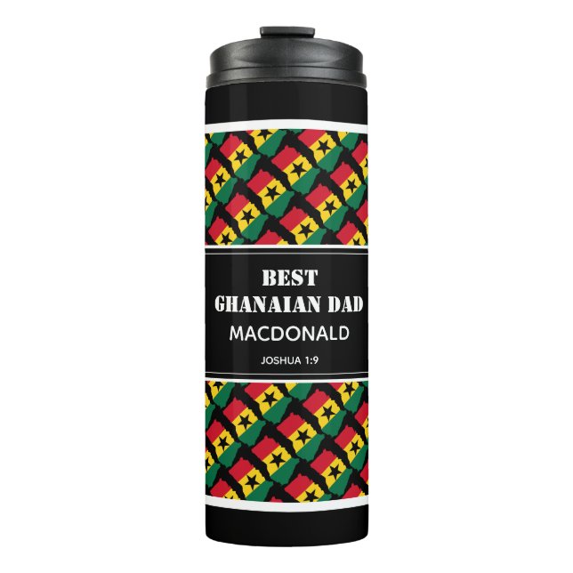 Vatertag BEST GHANAIAN VATER Ghana Custom Thermosbecher (Vorderseite)