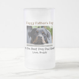 Vatertag Bester Hund Vater je Begleiter Foto Mattglas Bierglas