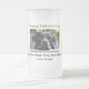 Vatertag Bester Hund-Vater je Tier-Foto Mattglas Bierglas