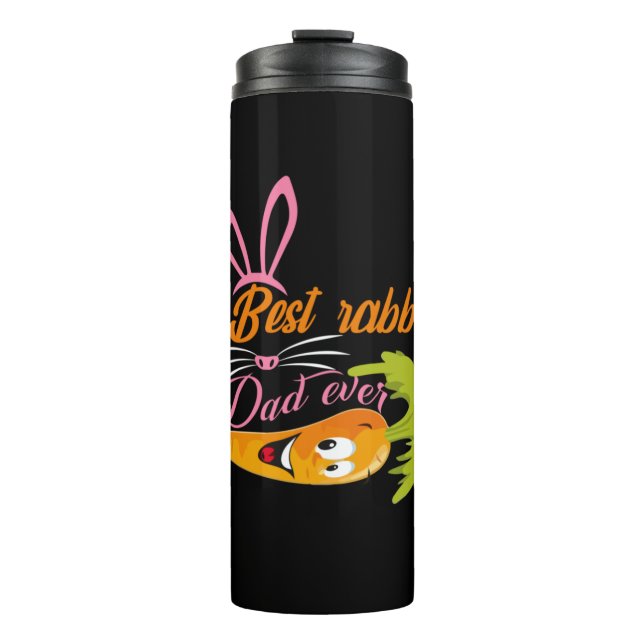 Vatertag Bester Kaninchen-Vater je Thermosbecher (Vorderseite)